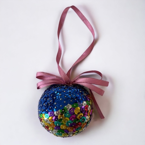 Handmade Sparkly Sequin Christmas Ornament - Picture 2 of 13